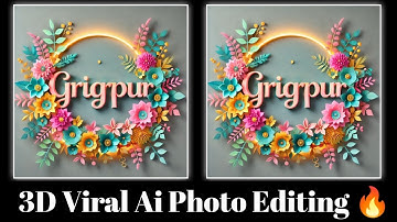 3D Flower Art Ai Photo Create Kaise Kare | Name Art Ai Photo | Bing Image | Tranding Reels Editing 🔥