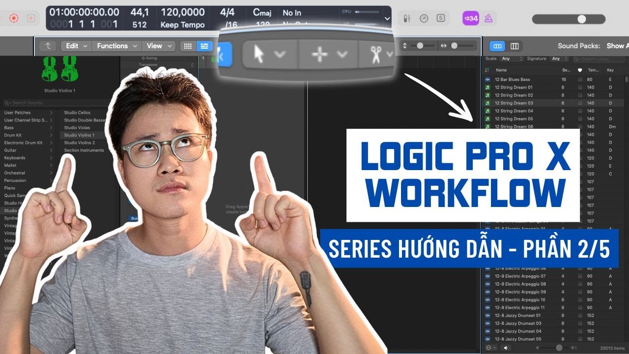 LOGIC PRO X WORKFLOW - PHẦN 2/5 - Hiểu Rõ Vùng Phía Trên - YouTube