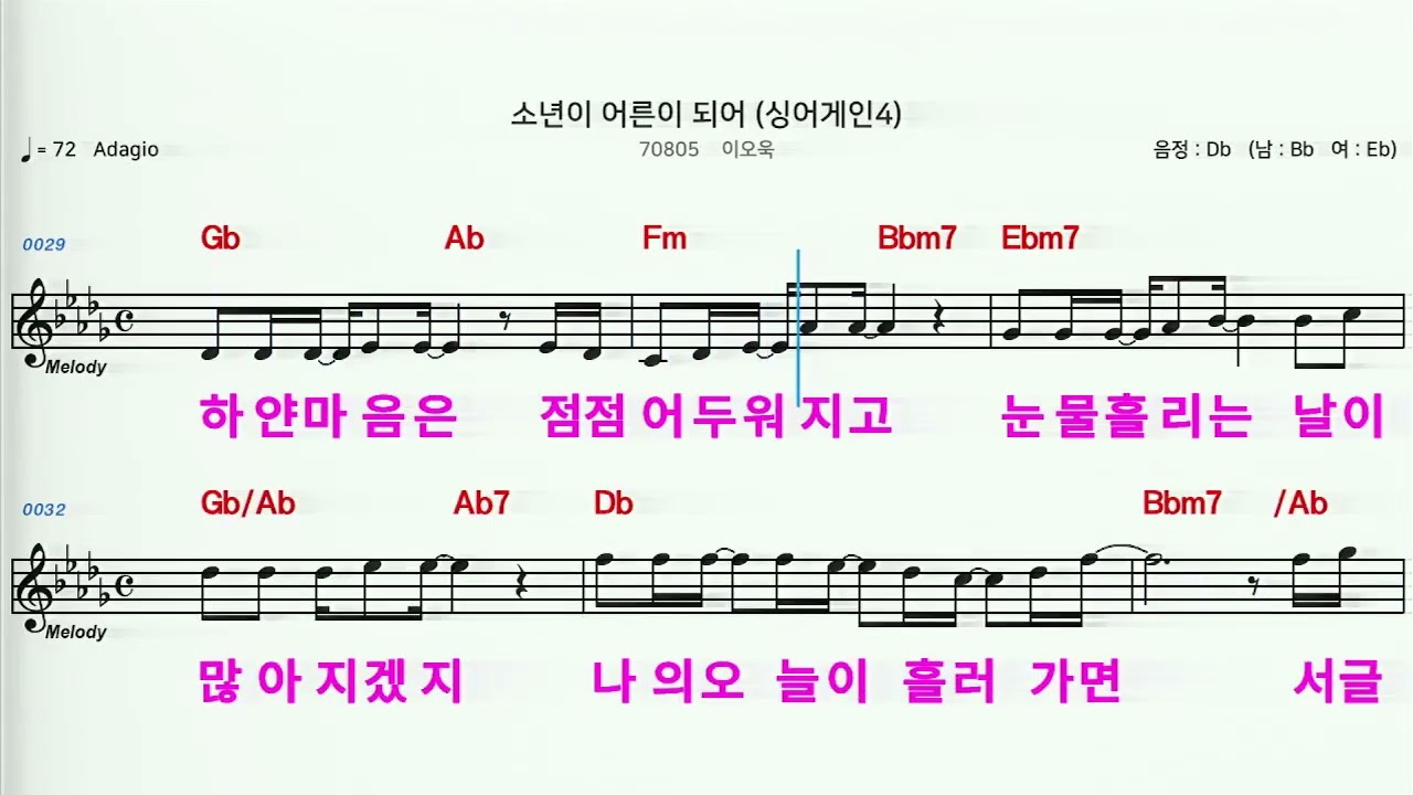 (MR)  70805  소년이어른이되어 - 이오욱