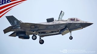 F-35B戦闘機のホバリング(空中停止)デモ飛行 - 岩国基地フレンドシップデー2018