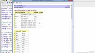 Famous Adiabatic Flash of Binary Liquid (POLYMATH Solution) Profile