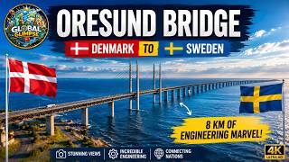 Øresund Bridge | Denmark 🇩🇰 to Sweden 🇸🇪 | Amazing Engineering Marvel #shorts #denmark #sweden