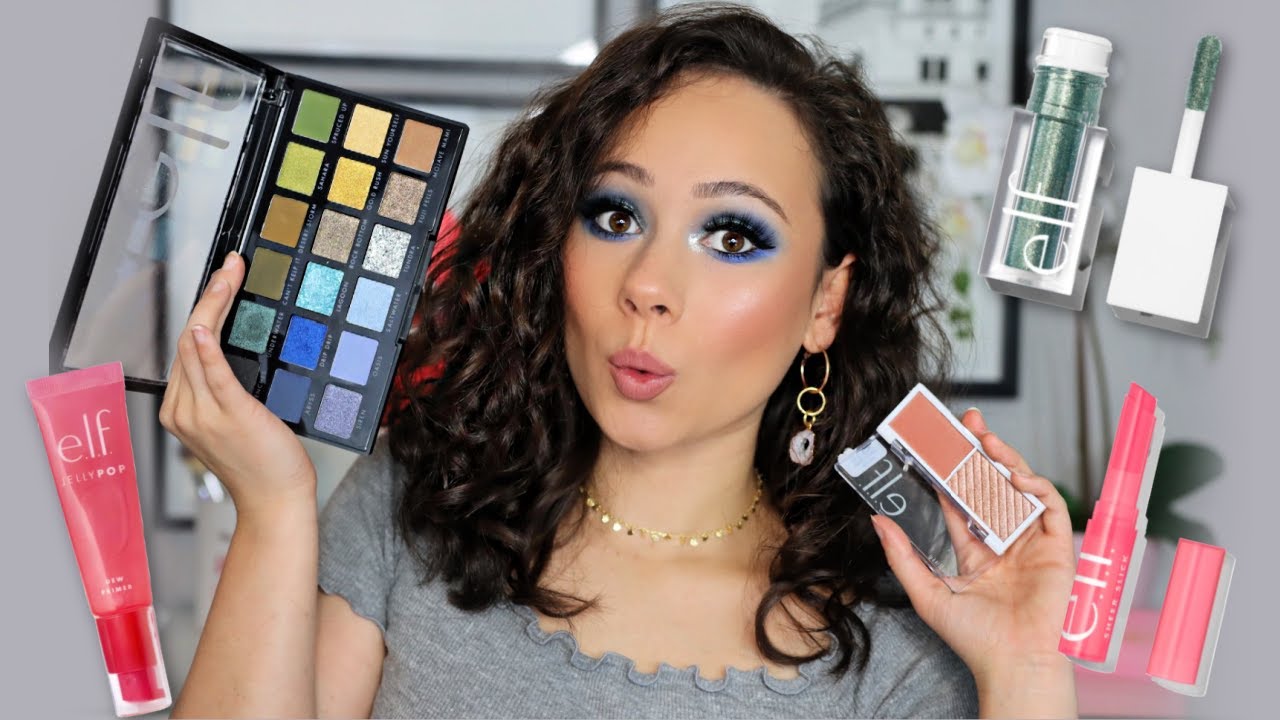 FULL FACE TRYING NEW  ELF COSMETICS & GIVEAWAY (CLOSED)!