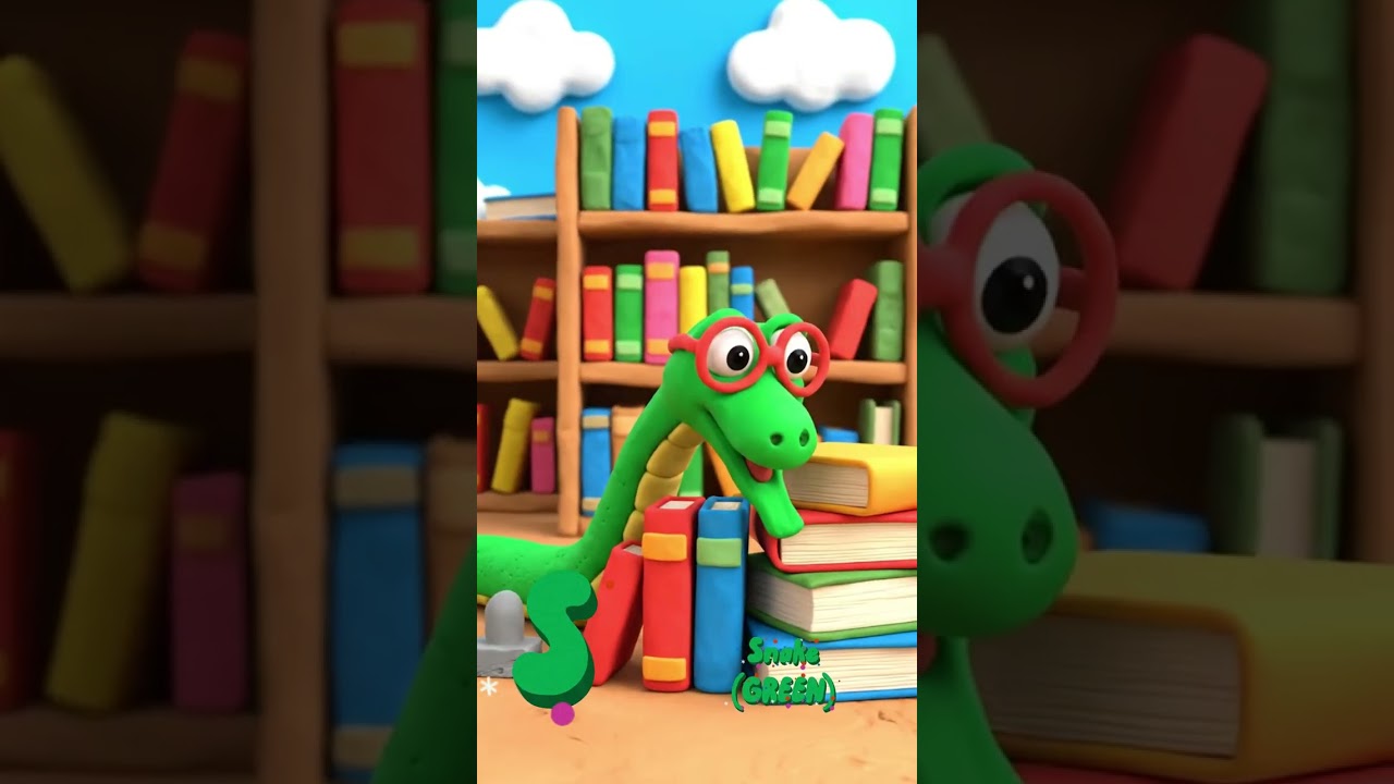 Песенка про работу животного из разноцветной глины ABC (QRST) 