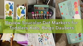 Review Soucolor Dot Markers for Toddlers Kids, Bingo Daubers Washable Art Markers 8 Colors | Toddler