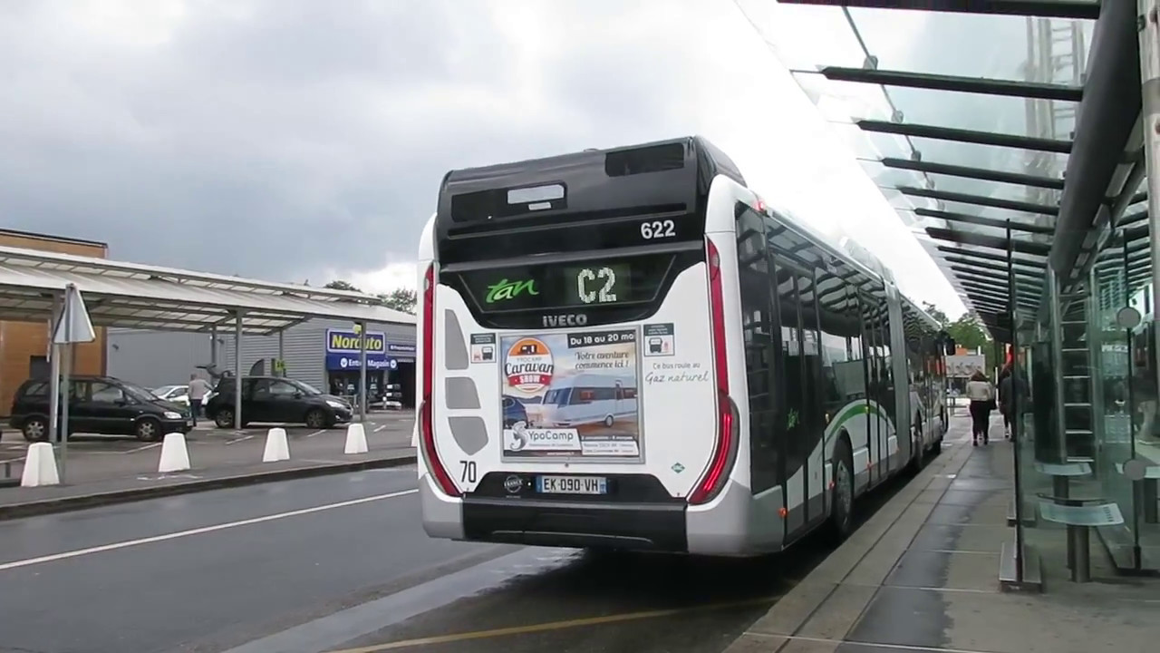 IVECO UrbanWay 18 CNG Voith #622 | Ligne C2 | Réseau TAN de Nantes