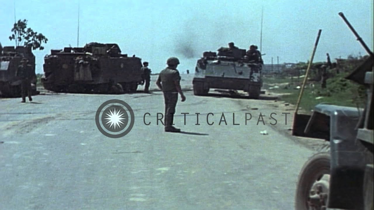 The troops of the ARVN work on a battlefield during the invasion of South Vietnam...HD Stock Footage