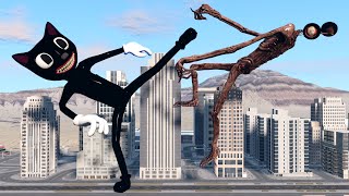 Cartoon Cat Vs Siren Head - Animation Horror Short Film Siren Head & Cartoon Cat Fighting