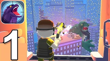 Heli Monsters Giant Hunter Gameplay Walkthrough Part 1: Godzilla, Kingkong, Leviathan, Giant Alien