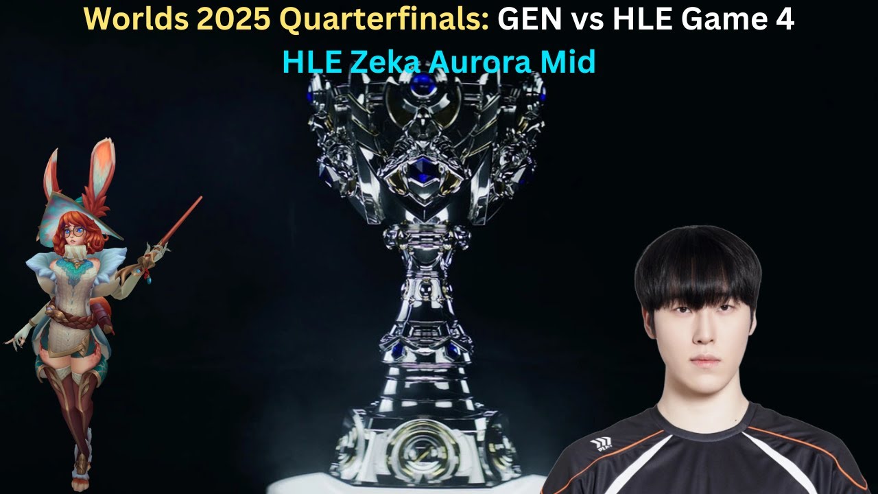 Worlds 2025 Quarterfinals: GEN vs HLE Game 4 (HLE Zeka Aurora Mid POV)