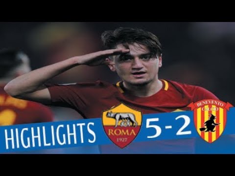 Roma 5-2 Benevento  CLASSIC MATCH HIGHLIGHTS 2017-18 