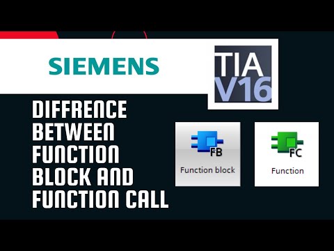 SIEMENS FUNCTION BLOCKS AND FUNCTION CALL IN TIA PORTAL | DIFFRENCE IN FUNCTION BLOCKS AND CALL