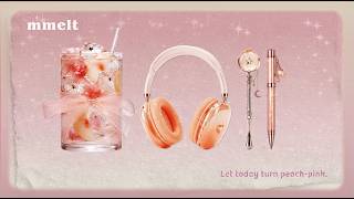 Playlist🎧 Let today turn peach-pink. 🍑✨ soft & cute lofi jazz for deep study screenshot 5