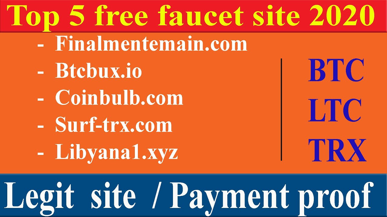 Top 5 free faucet claim site 2020 claim btc/ltc/trx every minute