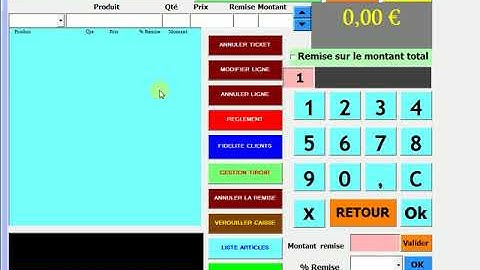 Caisse sur Excel  partie 1