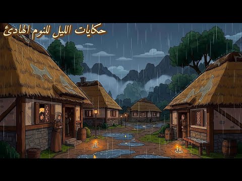 حكايات الليل للنوم الهادئ الحياة الشتوية في الريف الجبلي وسط الأمطار والعزلة في العصور الوسطي 