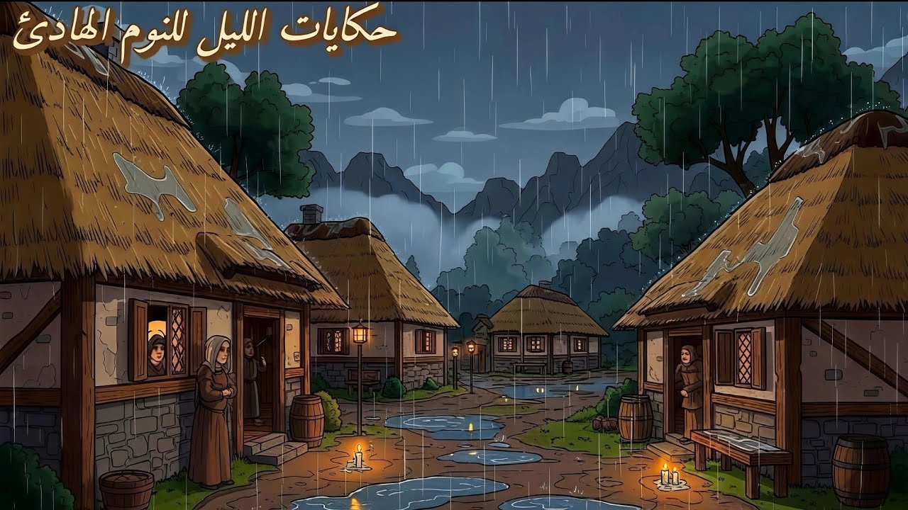 حكايات الليل للنوم الهادئ: الحياة الشتوية في الريف الجبلي وسط الأمطار والعزلة في العصور الوسطي ❄️🏔️