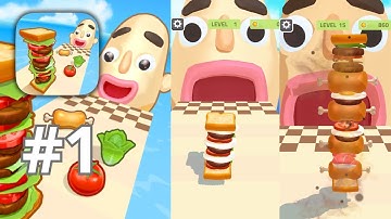 Sandwich Runner || Gameplay Walkthrough Part 1 || Level 1-15 (IOS, Android)