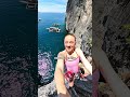 @mollycarlson1 with a rock climbing - cliff diving combo 💪🧗‍♀️ #shorts