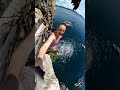 @mollycarlson1 with a rock climbing - cliff diving combo 💪🧗‍♀️ #shorts
