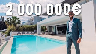 Visite d'une villa moderne de 2 000 000 € à Marbella en Espagne