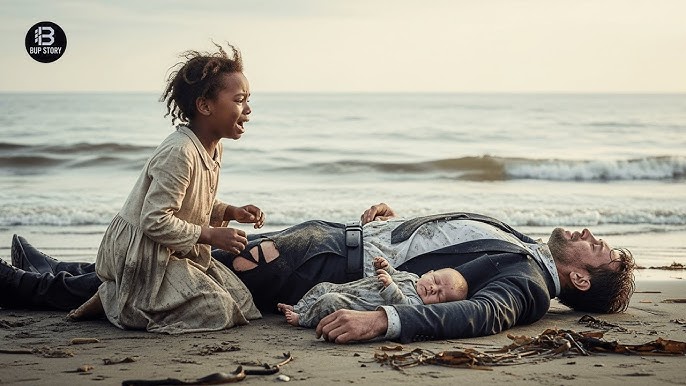 A homeless Black girl finds a billionaire unconscious with his child washed  ashore, and then... - YouTube