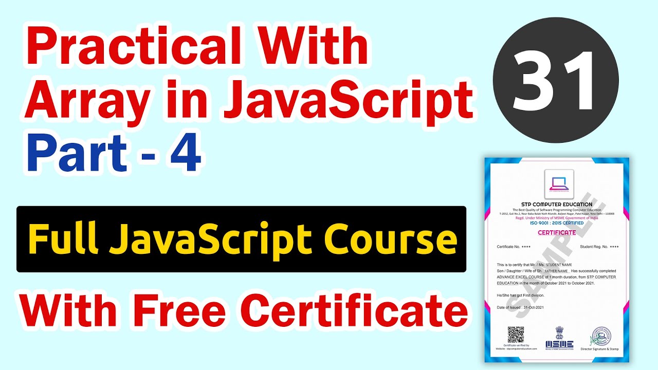 Practical With Array in JavaScript Part 4