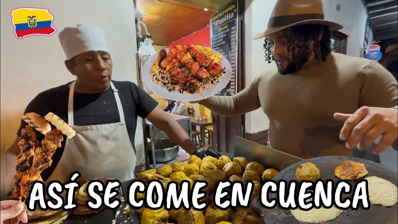 PROBANDO COMIDA CALLEJERA EN CUENCA🥑 | Calle Las Herrerías es pura tradición☕️