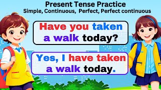 500 Q & A Present Tense | Present Simple, Present Continuous, Present Perfect,  Perfect continuous
