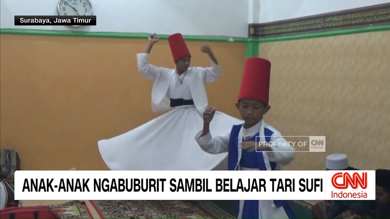 Anak anak Ngabuburit Sambil Belajar Tari Sufi