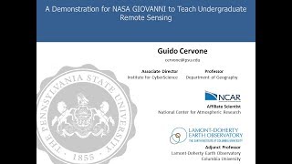 Using Giovanni and R to Analyze Data in an Undergraduate Remote Sensing Class