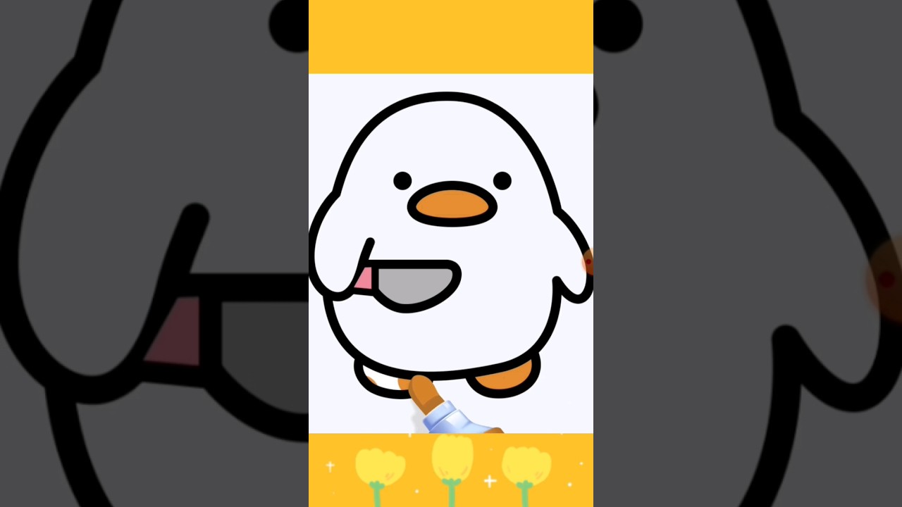 Yellow Duck Drawing and Coloring Easy 🐥| How to draw dan color for kids 