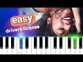 Olivia Rodrigo - drivers license  EASY PIANO TUTORIAL