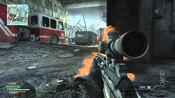 MW3 Collateral Damage: Sniper 1 Bullet = 2 Kills!