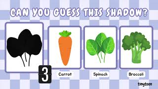 🕶️ Guess the Vegetable from the Shadow! | Fun Shadow Matching Game for Kids 🥦🥕 screenshot 3