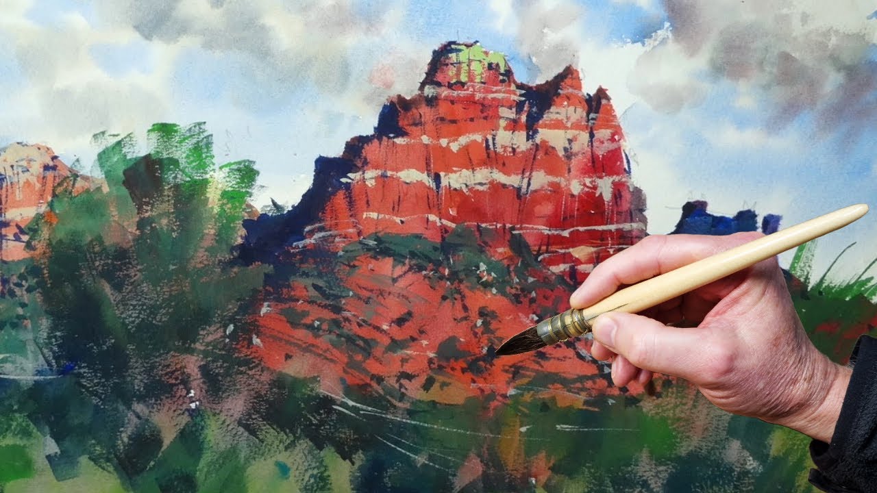 Watercolor Demo - Sedona, Arizona practice ahead of my LIVE demo for Patreon Members!