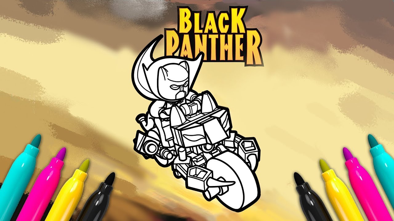 Download Marvel Black Panther Coloring page | LEGO Super hero ...