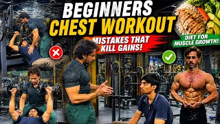 Beginner Chest Workout for Muscle Growth | Mistakes to Avoid + Diet Plan