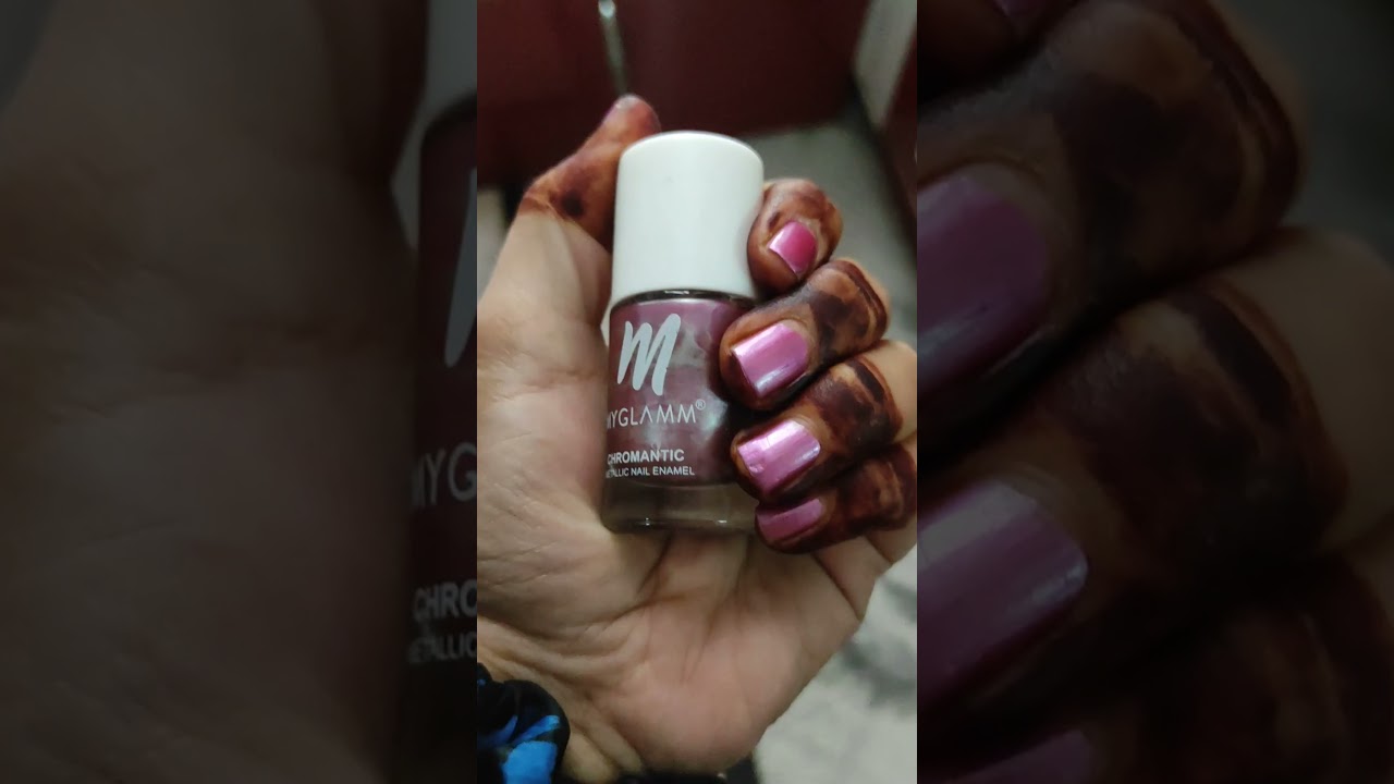 Myglamm😘 CHROMANTIC Metallic nail💅enamel.kitty blush|