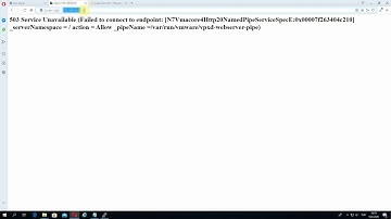 VMWare  Vsphere hatası çözümü 503 Service Unavailable (Failed to connect to endpoint: