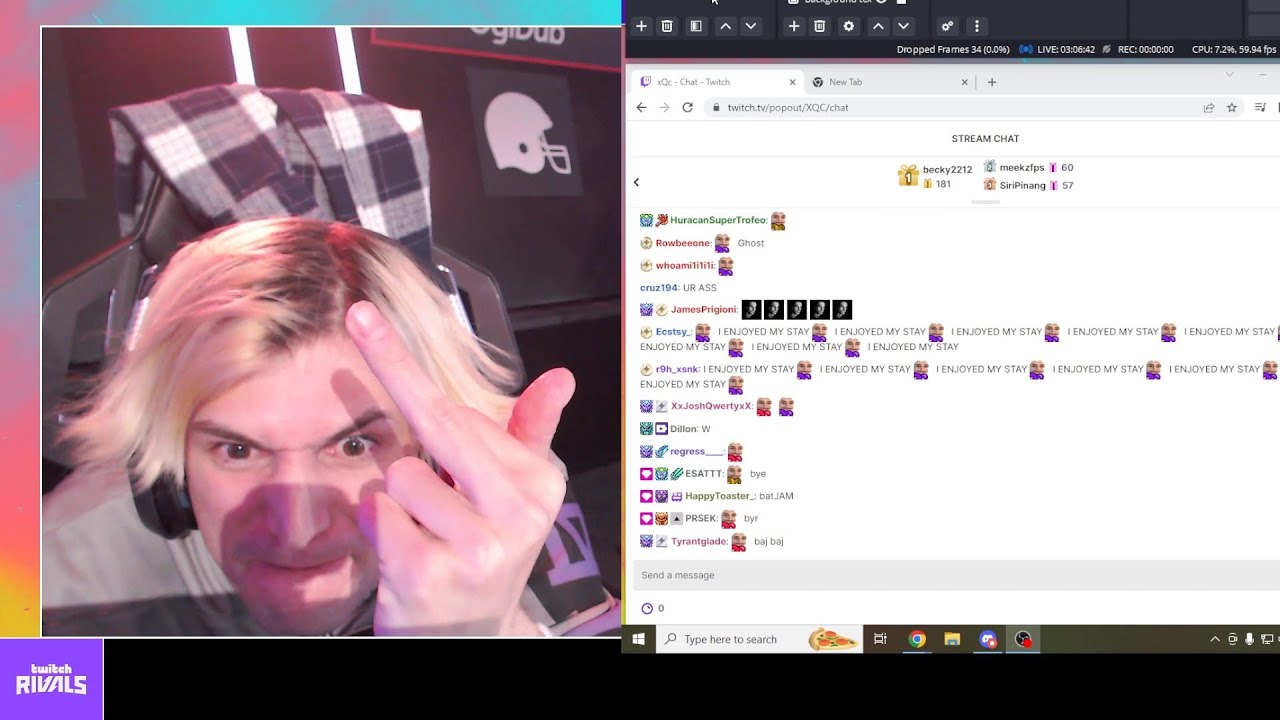 xQc sings his outro song