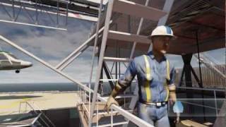Immersive Virtual Learning Environment (IVLE) - Oil Rig Interactive Muster Point Demo