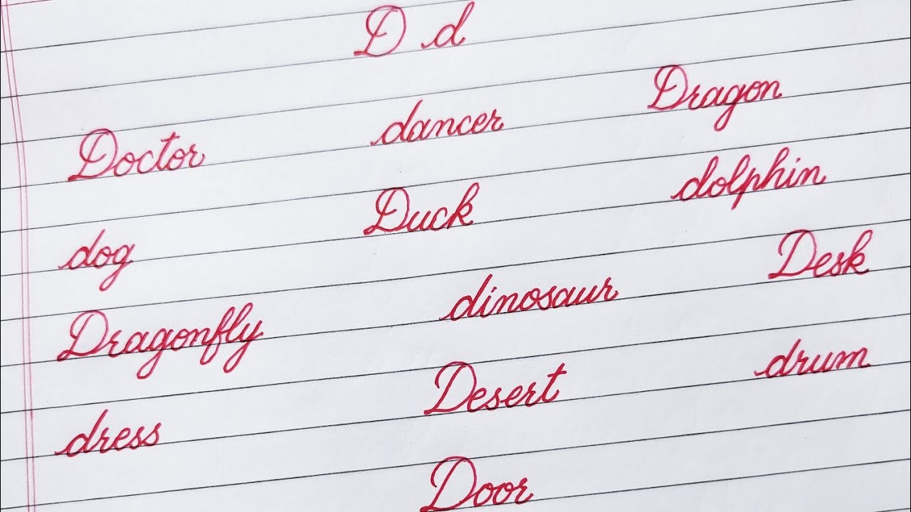 letter d in cursive handwriting| cursive handwriting|how to write ...