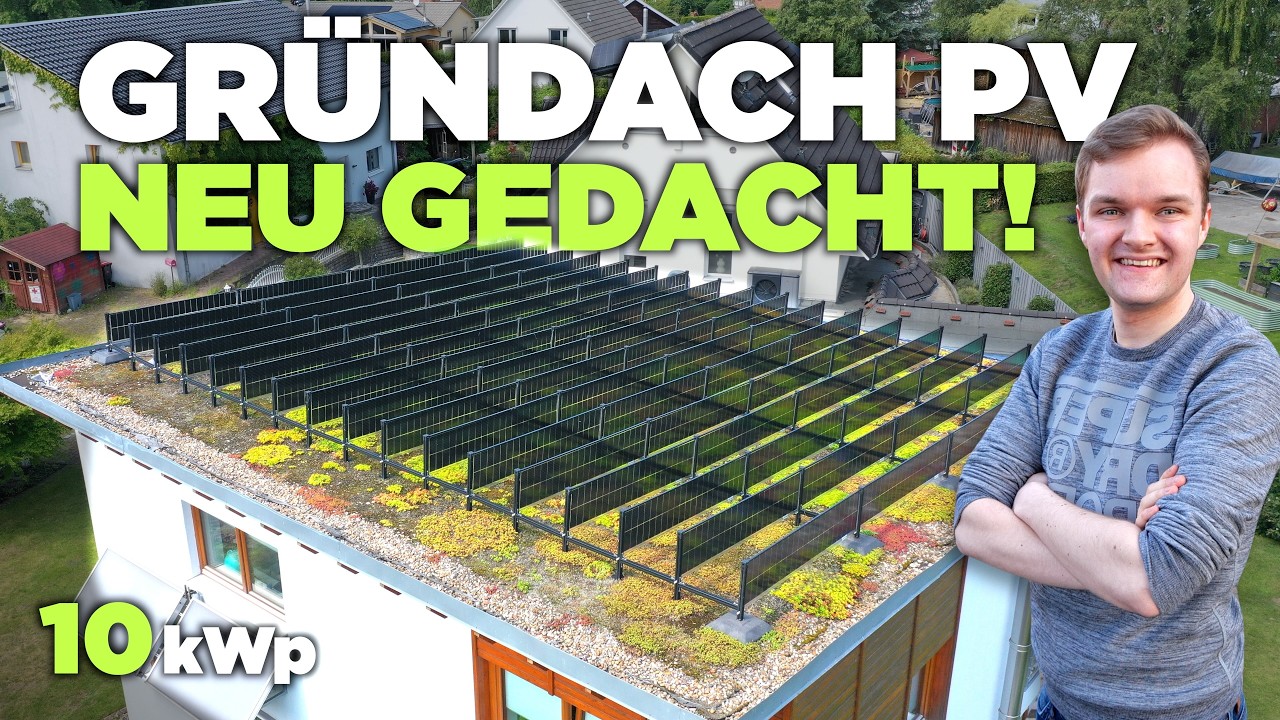 PV-Module hochkant?! - So setzt man eine Gründach PV-Anlage um | SOLYCO SOLon erklärt!