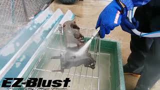 EZ Blustでエキマニの錆取り。