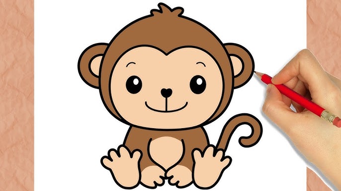 Como desenhar um Macaco fácil desenho para iniciantes 