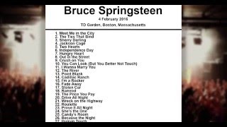 Bruce Springsteen Setlist - TD Garden - Boston - 4 February 2016