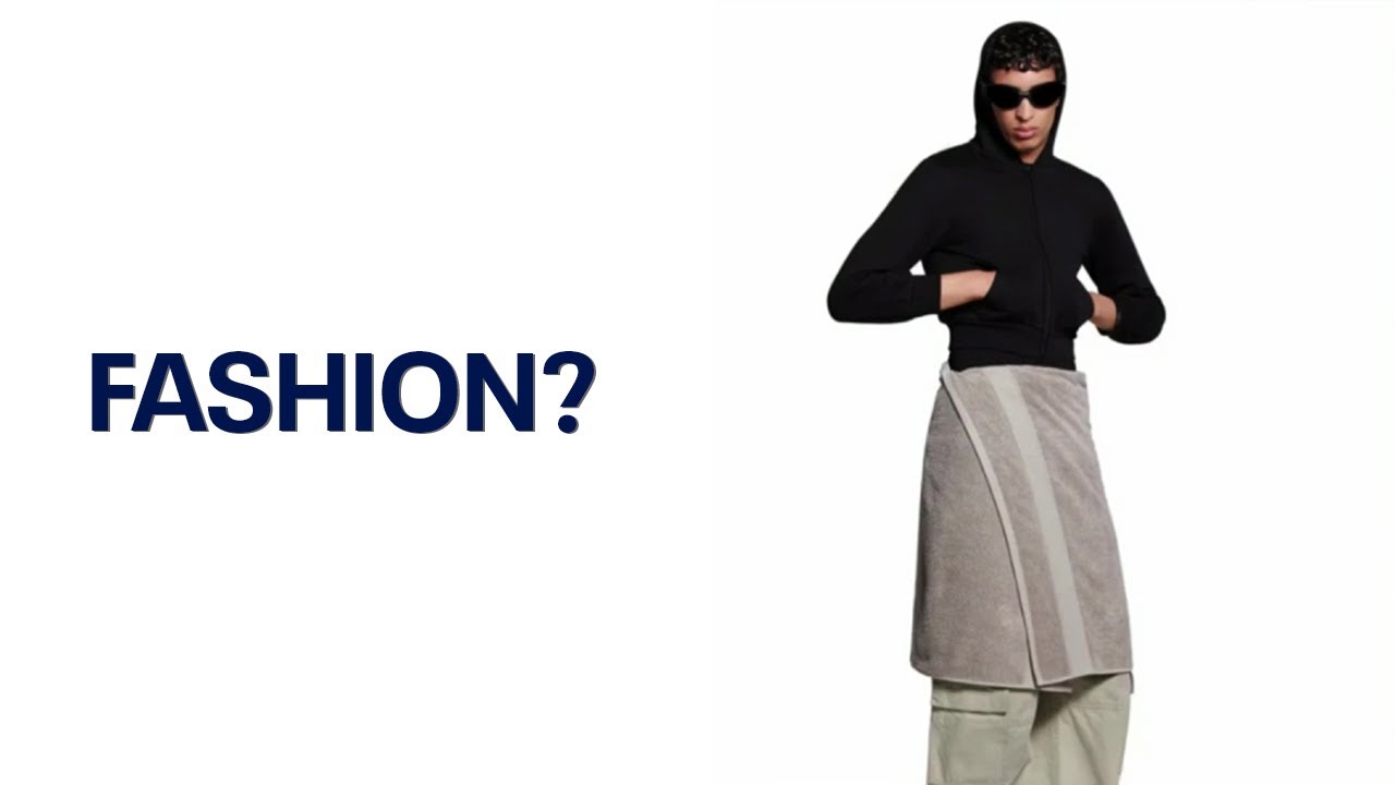 Balenciaga selling $925 towel skirt - YouTube