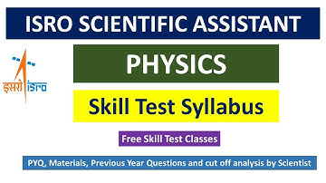 isro scientific assistant physics | skill test syllabus | books | barc | drdo | isro
