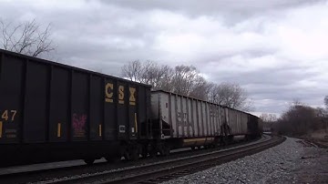 CSX U823 in Hi Def at Shenandoah Junction,WV on 2/24/11
